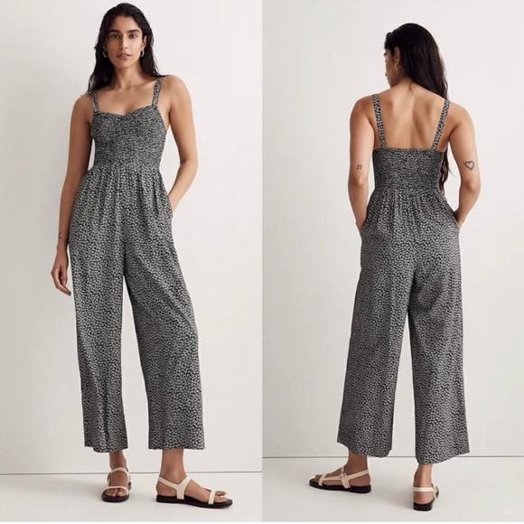 Madewell Pants - Madewell Black and White Patterned Jumpsuit